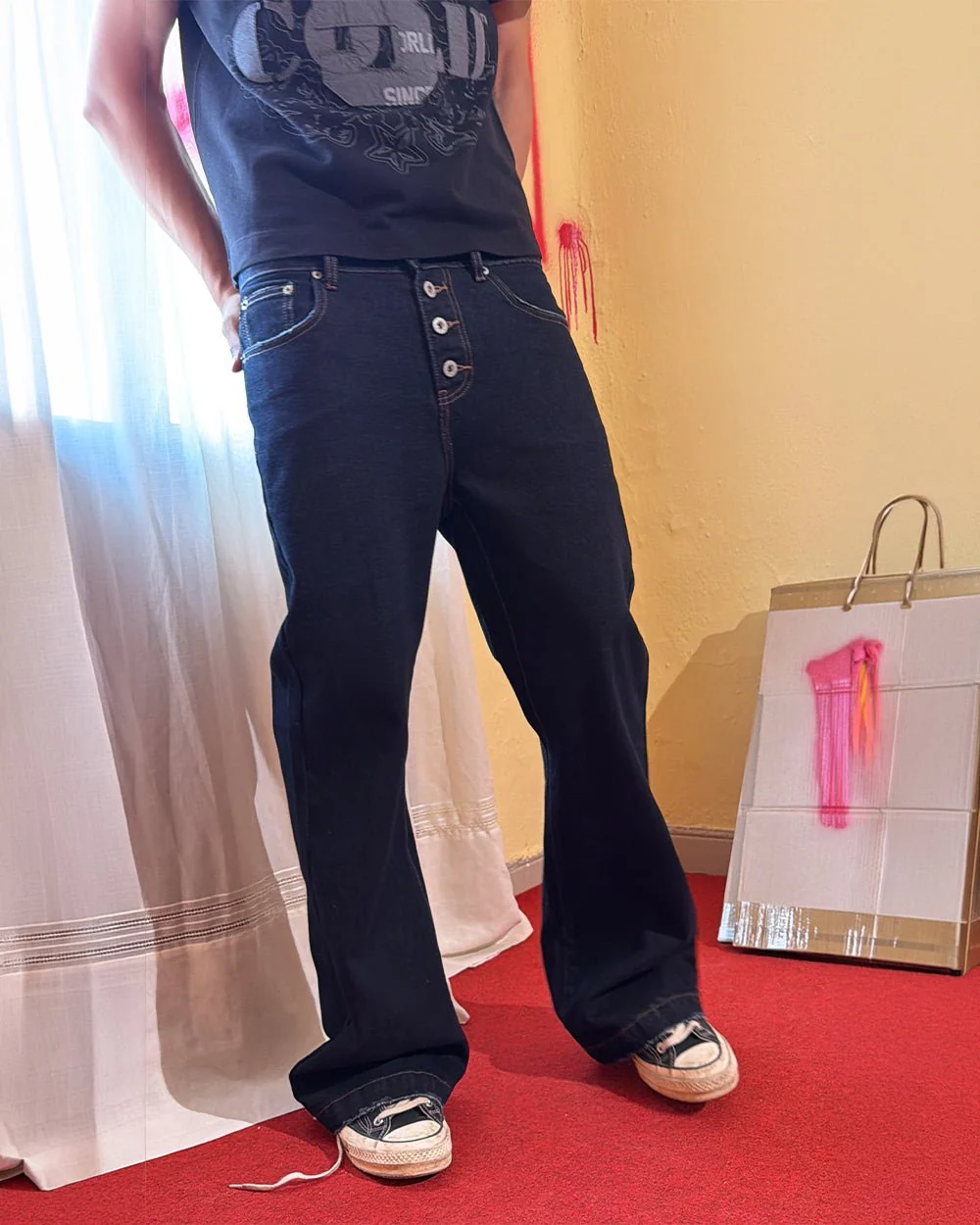 BLURRED V5 BOOTCUT PANTS RAW DENIM - Image 12