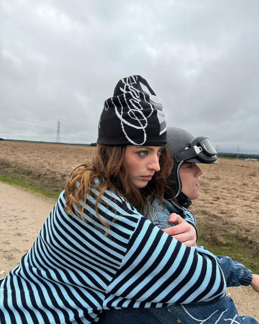 BRIGHTON BEANIE BLACK & GREY - Image 5