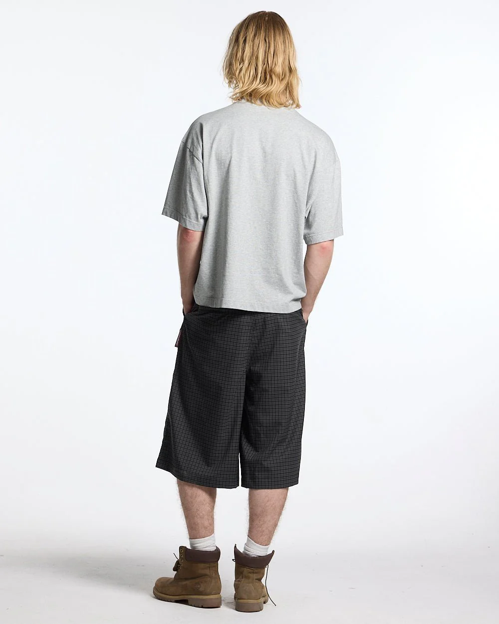 CHECK PARACHUTE JORT DARK GREY - Image 6