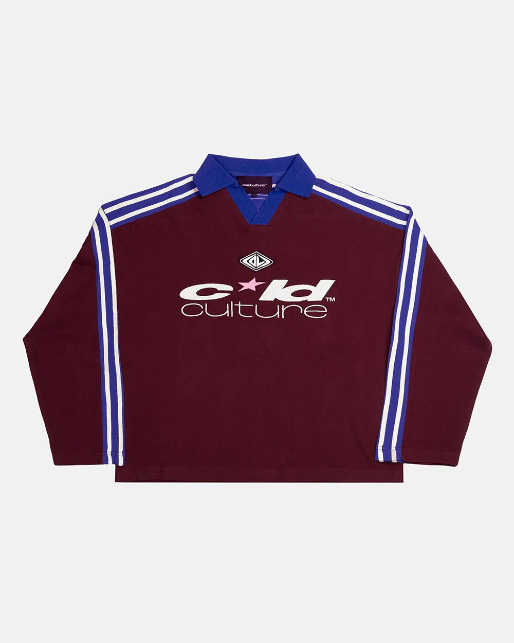 CLASSIC RAW POLO LONGSLEEVE BURGUNDY - Image 2
