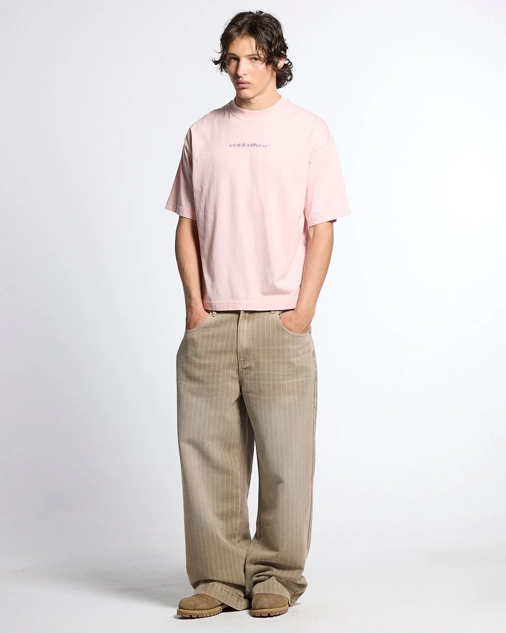 DISTRESS CURVED TEE PINK - Image 5