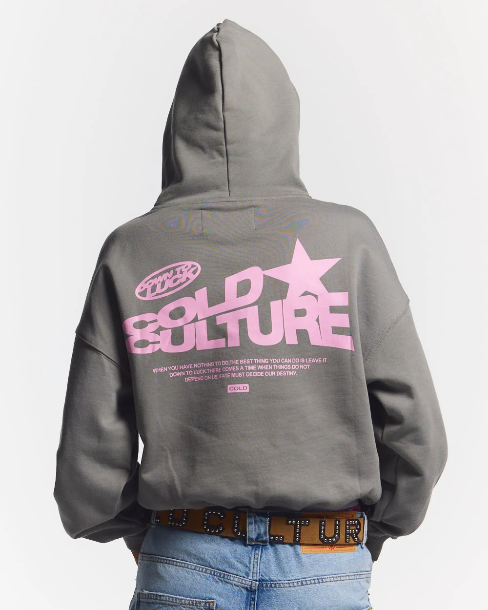 DOWN TO LUCK HOODIE SMOKEY GREY - Image 6