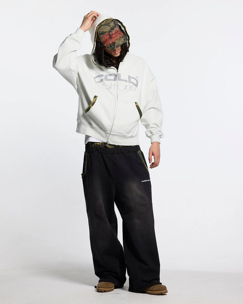 GREY OPS ZIP HOODIE LIGHT GREY - Image 6