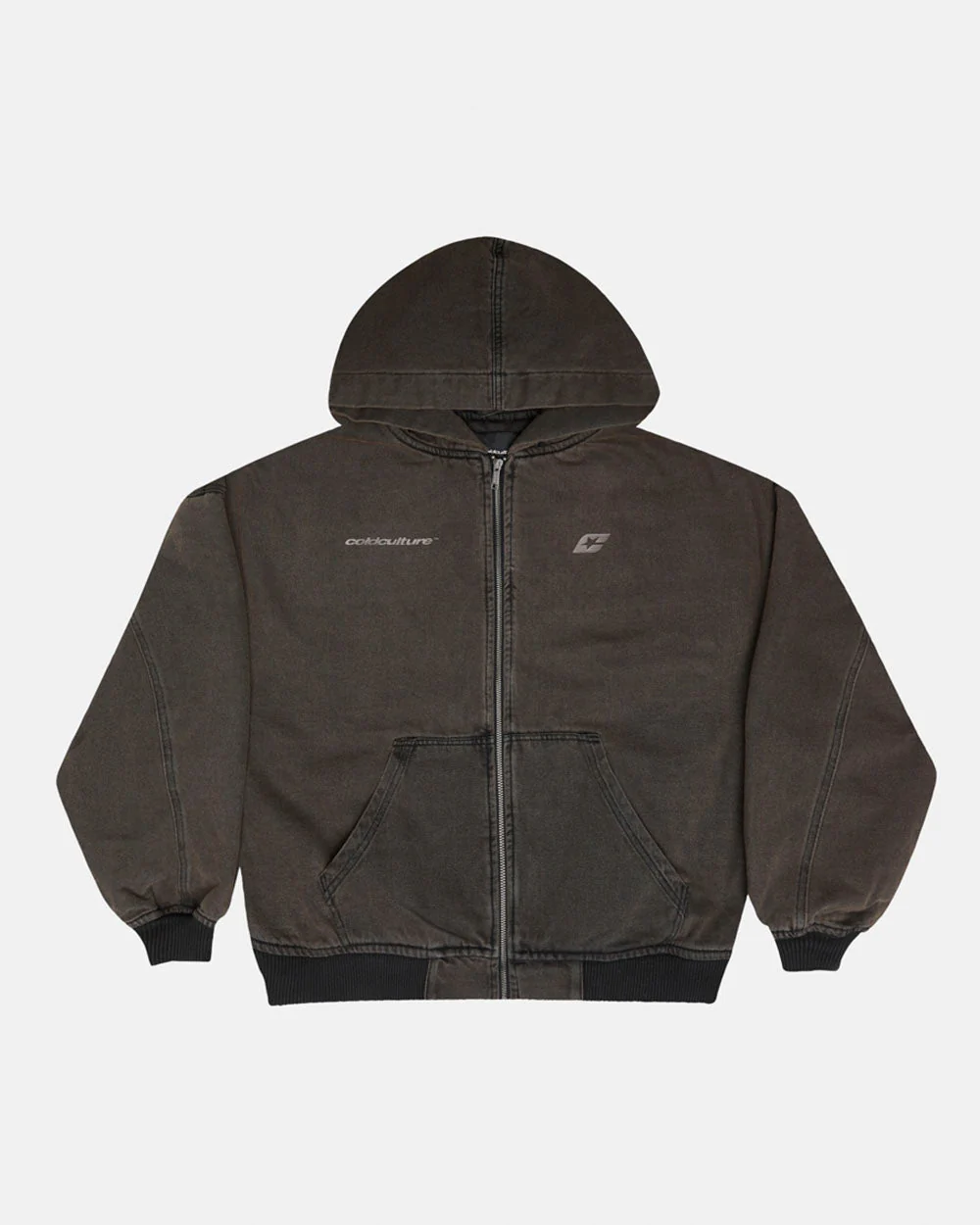 HARPER JACKET FADED DARK BROWN DENIM - Image 2