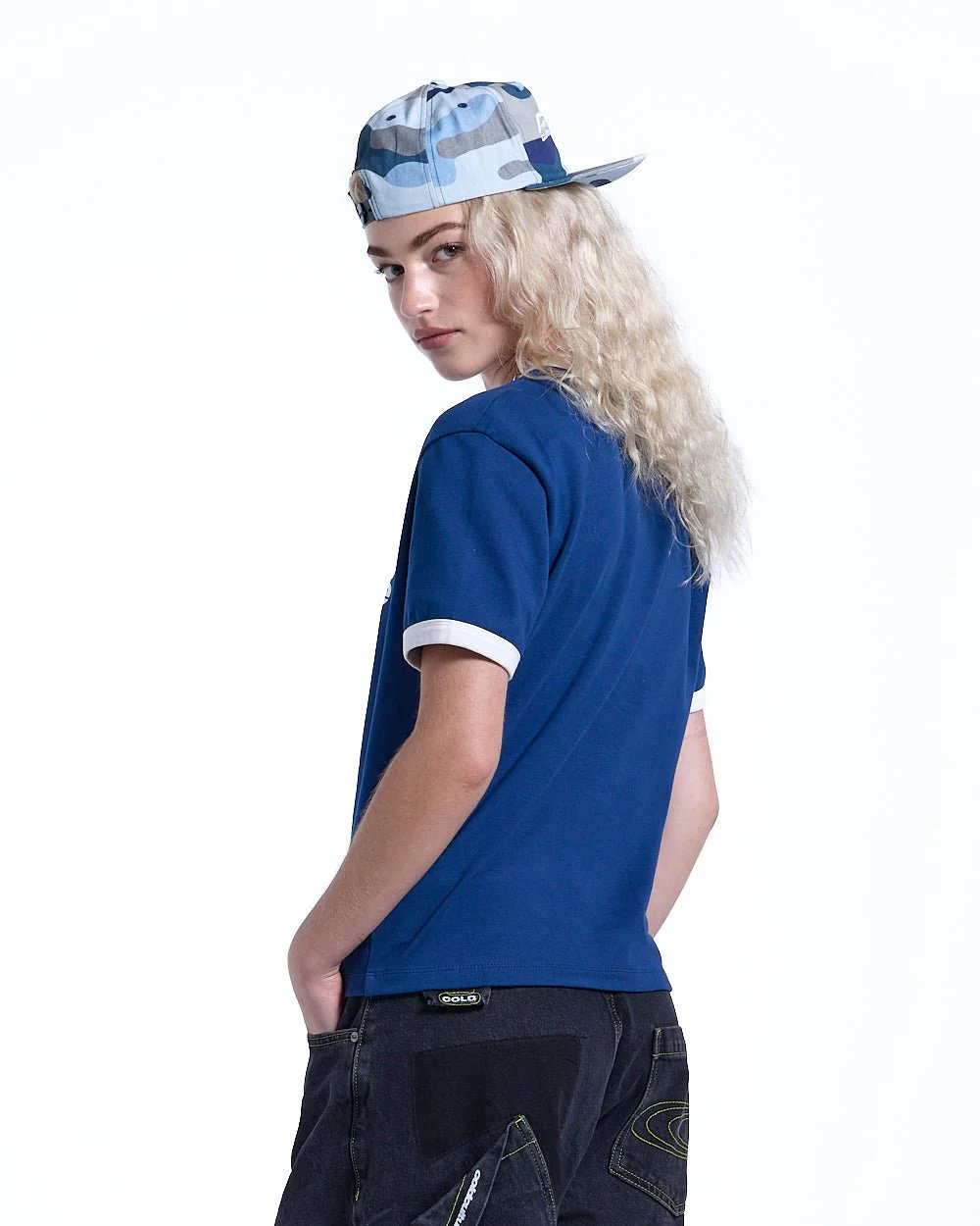 HARPER TEE DARK BLUE AND WHITE - Image 6