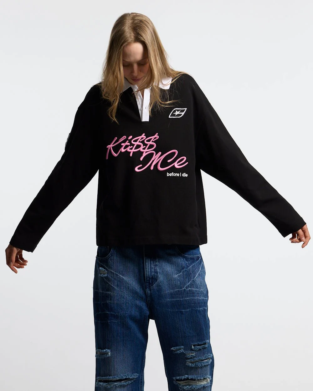 KISS ME POLO BLACK & PINK - Image 5