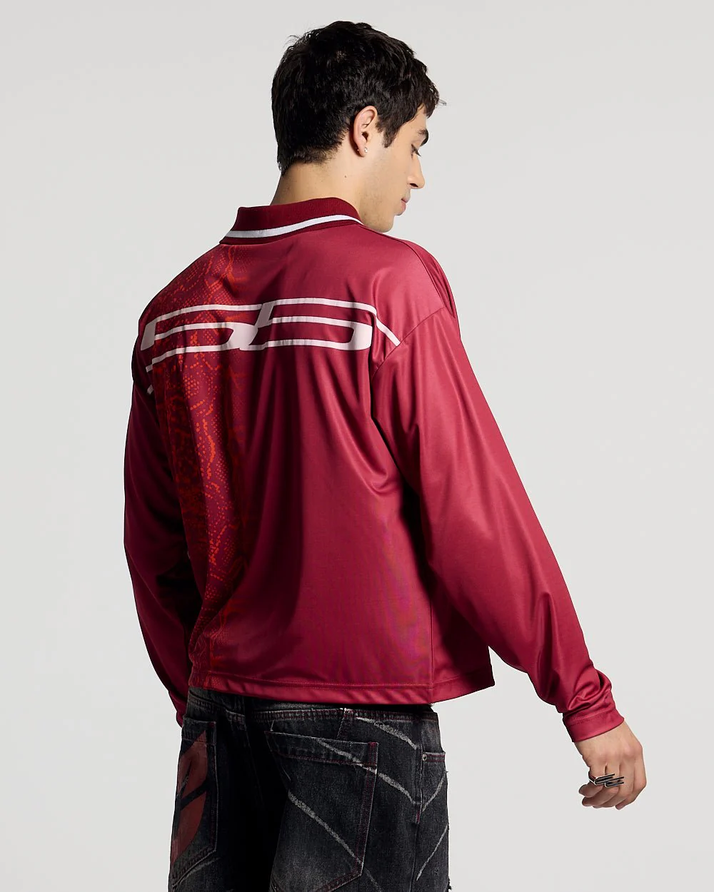 MAMBA SNAKE LONGSLEEVE POLO RED - Image 4