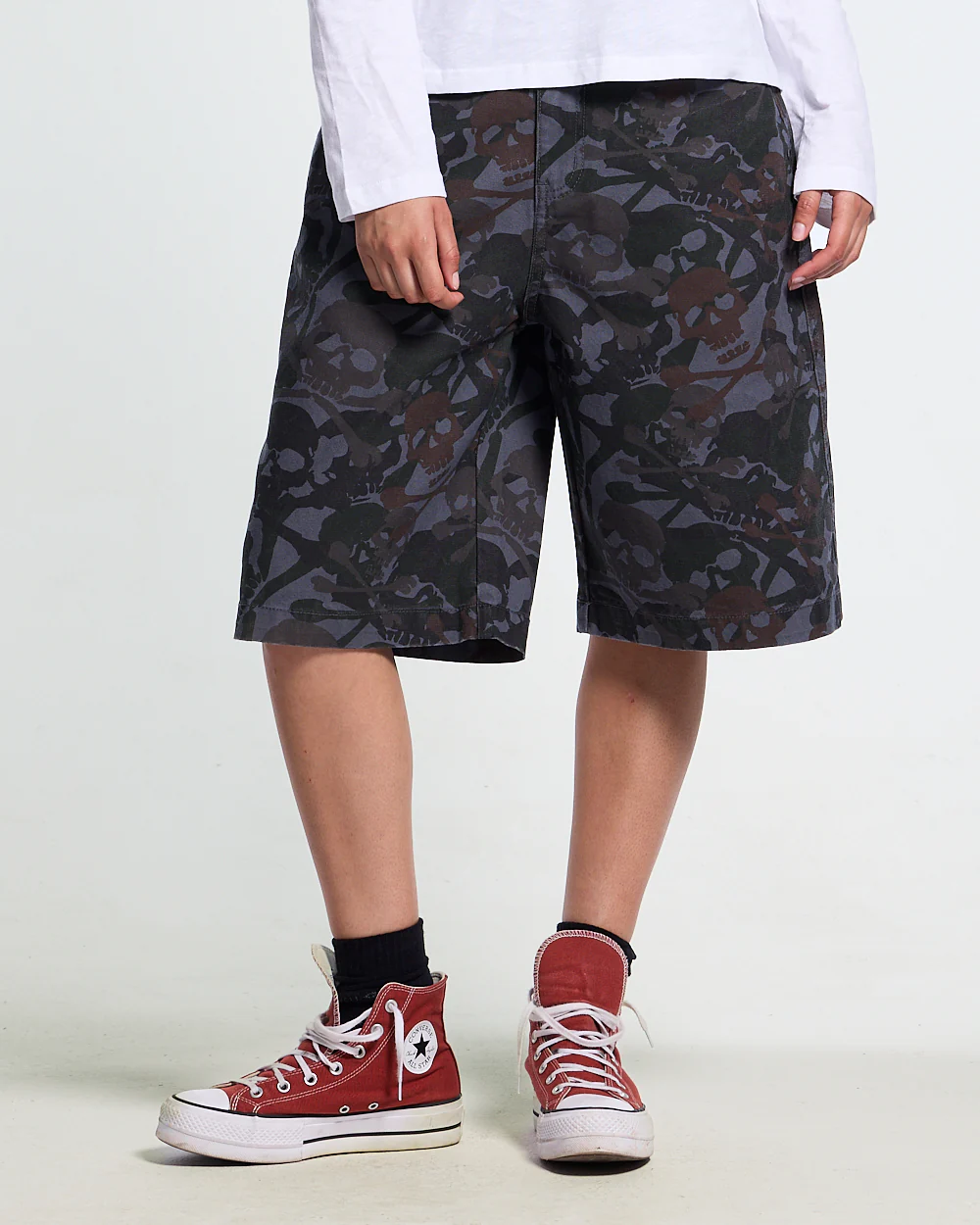 NIGHTSKULL SHORTS GREY - Image 8