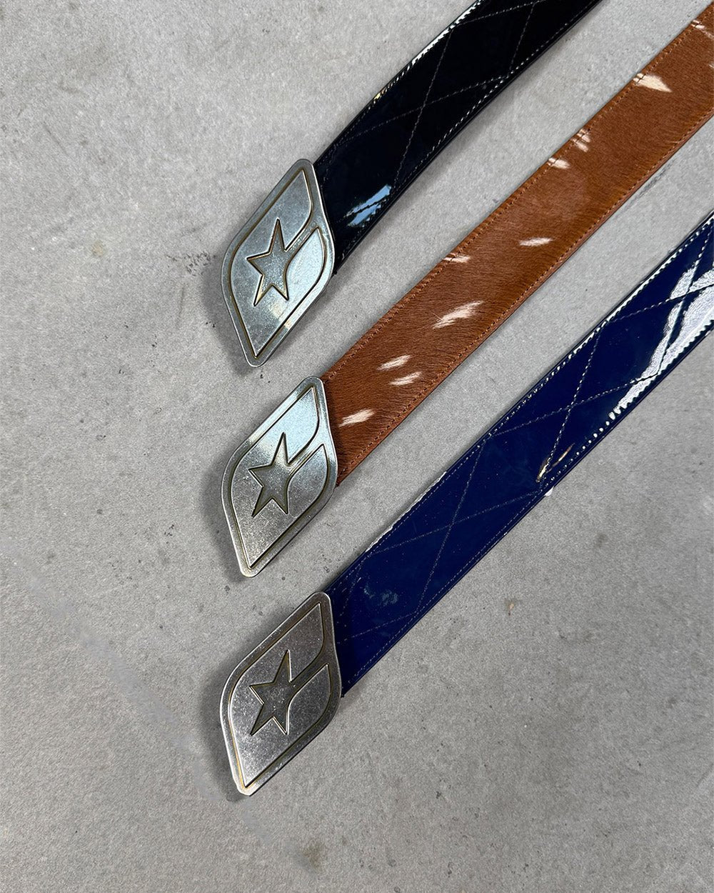 ORIGINAL LEATHER BELT GLOSSY DARK BLUE - Image 4