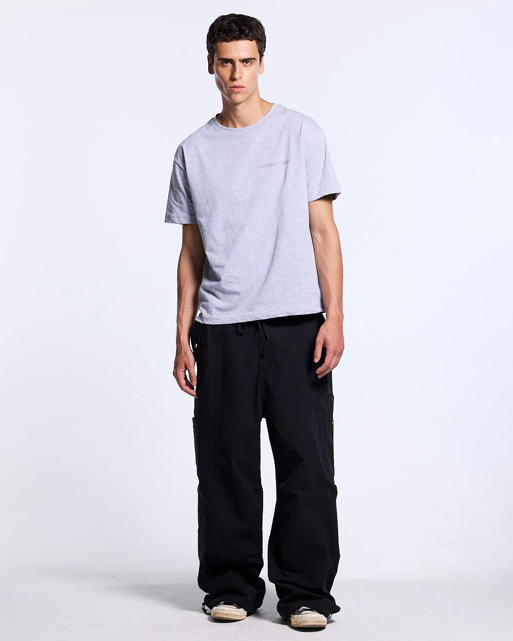 SOLID CARGO PANTS BLACK - Image 5