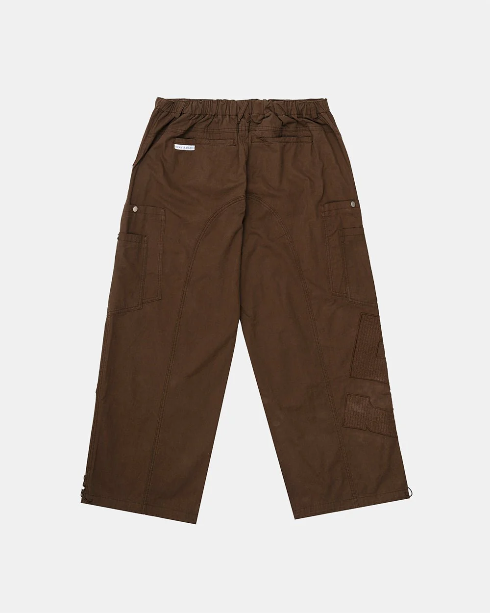 SOLID CARGO PANTS BROWN - Image 4
