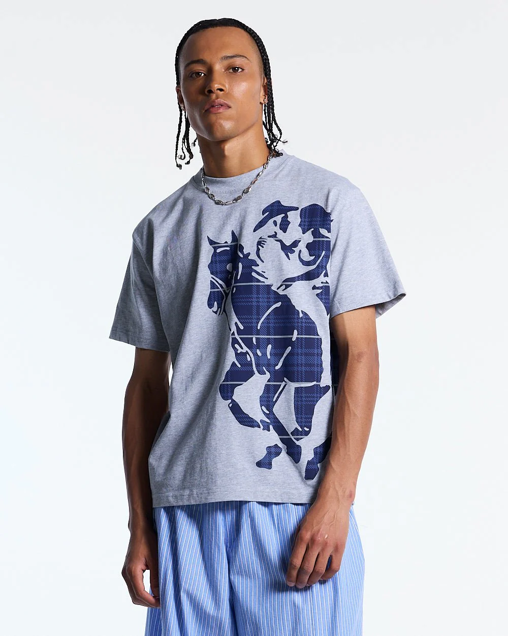 STALLION TEE HEATHER GREY - Image 2