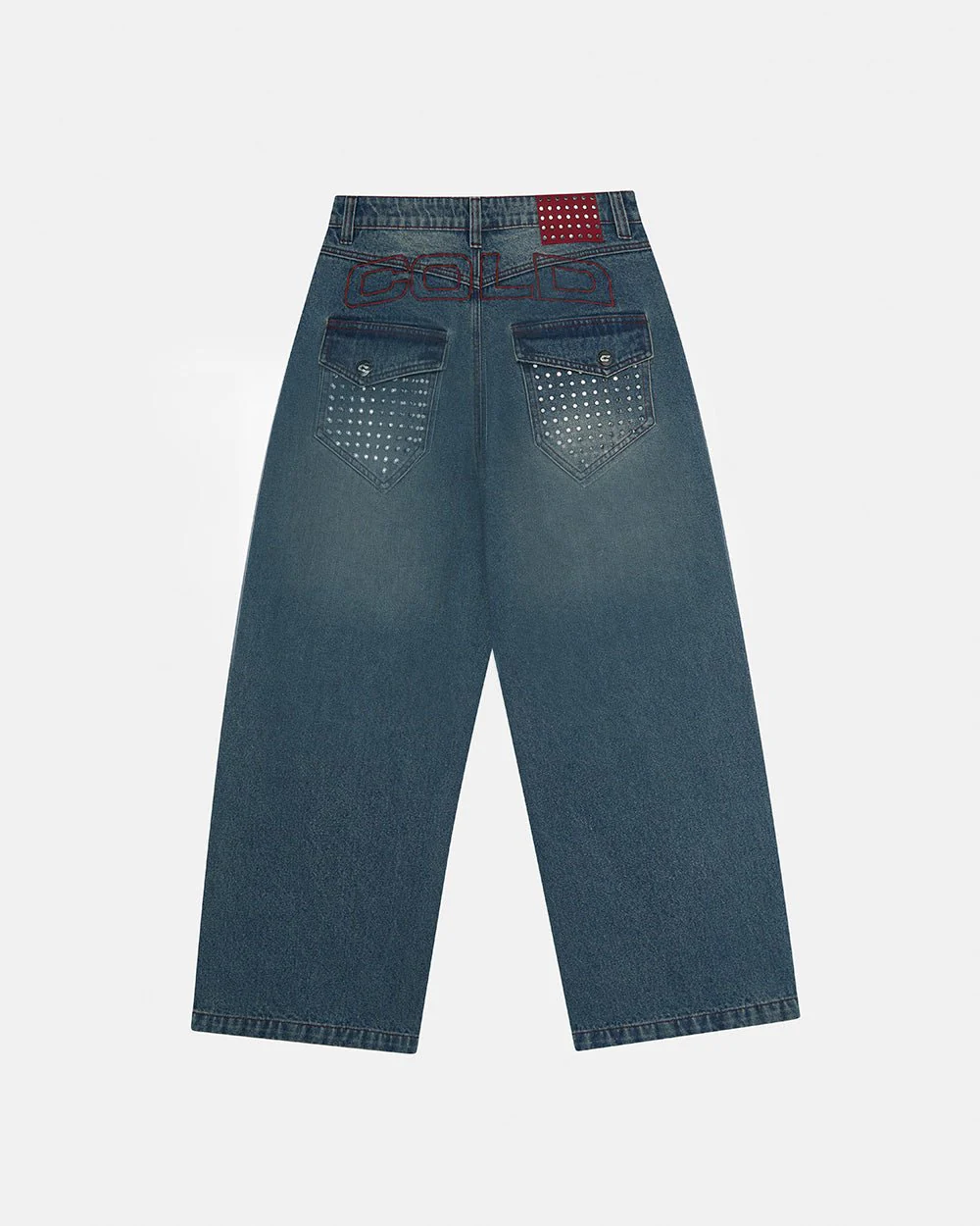 STUDS PANTS LIGHT BLUE DENIM - Image 4