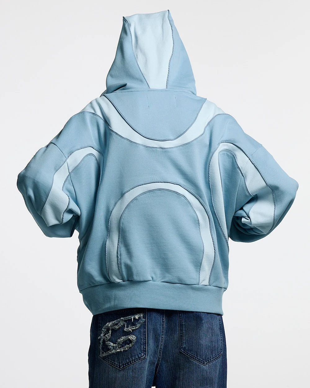 TAKE OFF ZIP HOODIE LIGHT BLUE - Image 7