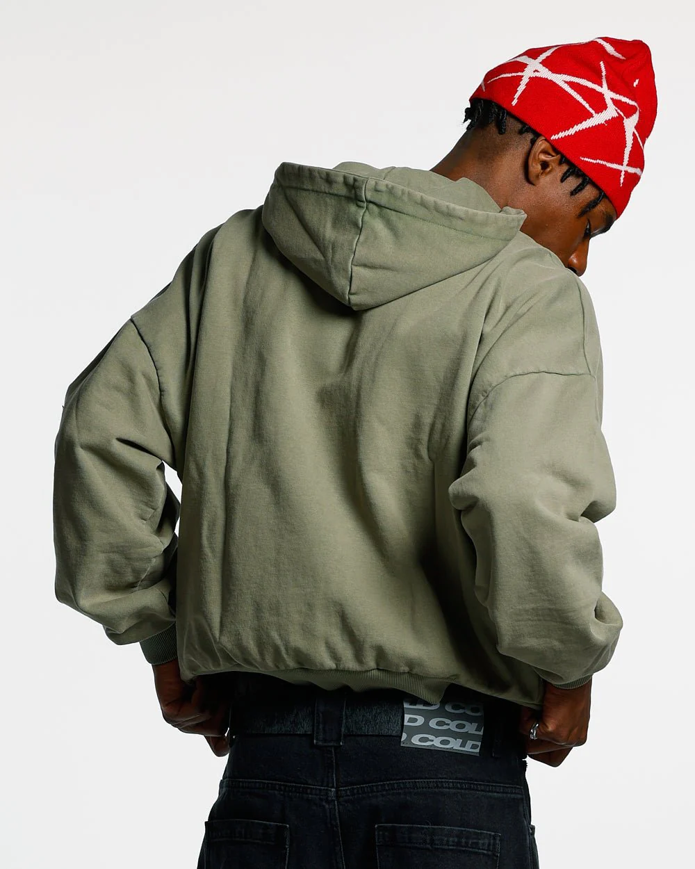 WALKER ZIP HOODIE WASHED GREEN - Image 4